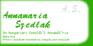 annamaria szedlak business card